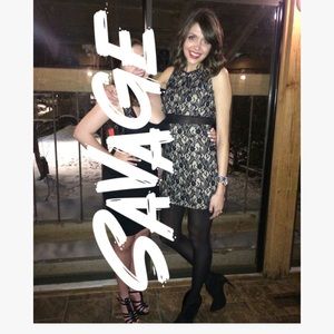 F21 Lace Crop Top Sheer Mini